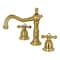 Kingston Brass KS1977AX 8" Widespread Bathroom Faucet, Brushed Brass KS1977AX - alternate 1